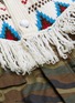  - SACAI - Graphic intarsia knit fringe yoke camouflage print jacket