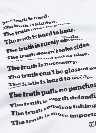  - SACAI - x The New York Times 'Truth' slogan print T-shirt