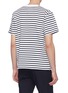 Back View - Click To Enlarge - SACAI - Zip outseam stripe knit T-shirt
