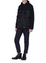Figure View - Click To Enlarge - SACAI - Chest pocket nylon panel hoodie
