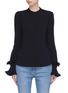 Main View - Click To Enlarge - CO - Plissé pleated ruffle cuff shirt
