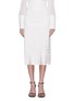 Main View - Click To Enlarge - DION LEE - 'Triangle' lasercut fringe midi skirt