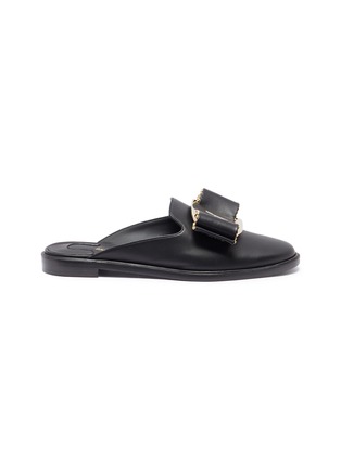 Main View - Click To Enlarge - SALVATORE FERRAGAMO - 'Goro' studded bow leather slides