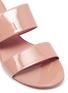 Detail View - Click To Enlarge - SALVATORE FERRAGAMO - 'Belluno' metallic flower heel patent leather sandals