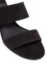 Detail View - Click To Enlarge - SALVATORE FERRAGAMO - 'Belluno' metallic flower heel suede sandals