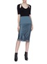 Figure View - Click To Enlarge - DION LEE - 'Honeycomb' lasercut skirt