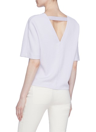 Back View - Click To Enlarge - DION LEE - 'Whitewash' cutout back T-shirt