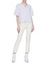 Figure View - Click To Enlarge - DION LEE - 'Whitewash' cutout back T-shirt