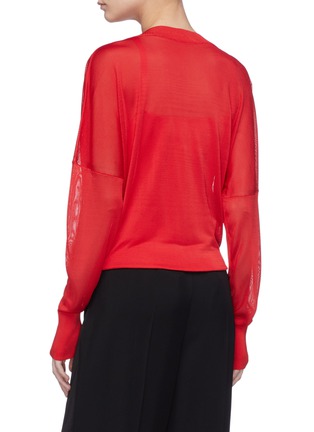 Back View - Click To Enlarge - DION LEE - Layered camisole plunge V-neck sweater