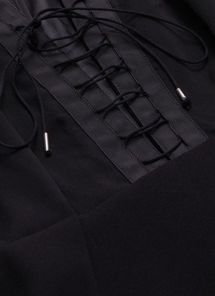  - DION LEE - Panelled lace-up front crepe dress