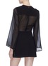 Back View - Click To Enlarge - DION LEE - Panelled lace-up front crepe dress