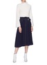 Figure View - Click To Enlarge - DION LEE - Lace-up shoulder oversized cropped sweater