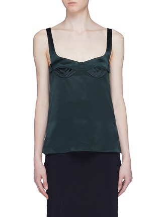 Main View - Click To Enlarge - DION LEE - Silk satin bustier top
