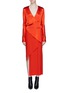 Main View - Click To Enlarge - DION LEE - Folded silk satin bias dress