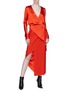 Figure View - Click To Enlarge - DION LEE - Folded silk satin bias dress