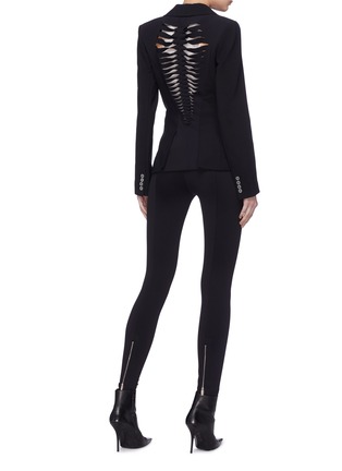 Figure View - Click To Enlarge - DION LEE - 'Filter' cutout braid back blazer