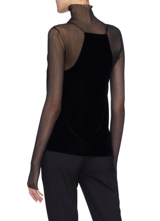 Back View - Click To Enlarge - DION LEE - Rib knit turtleneck top