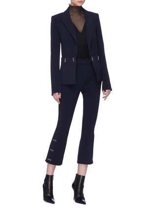 Figure View - Click To Enlarge - DION LEE - 'Hook' cropped flared pants