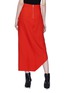 Back View - Click To Enlarge - DION LEE - Folded silk satin bias mock wrap skirt