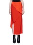 Main View - Click To Enlarge - DION LEE - Folded silk satin bias mock wrap skirt