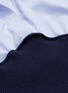  - CÉDRIC CHARLIER - Rib knit panel stripe shirt