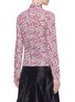 Back View - Click To Enlarge - CÉDRIC CHARLIER - Ruched floral print silk blouse