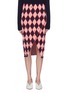 Main View - Click To Enlarge - CÉDRIC CHARLIER - Strass diamond jacquard knit mock wrap skirt