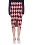 Main View - Click To Enlarge - CÉDRIC CHARLIER - Strass diamond jacquard knit mock wrap skirt