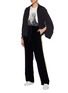 Figure View - Click To Enlarge - 72951 - Button sleeve panelled high neck jacket