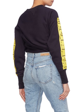 Back View - Click To Enlarge - 72951 - Convertible graphic print bodysuit sweatshirt