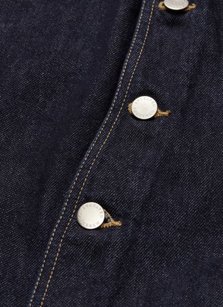 Detail View - Click To Enlarge - 72951 - Slant button front denim skirt