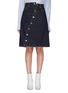 Main View - Click To Enlarge - 72951 - Slant button front denim skirt