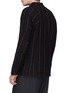 Back View - Click To Enlarge - DEVOA - Stripe brushed virgin wool twill shirt jacket
