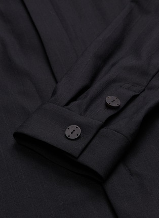  - DEVOA - Mandarin collar stripe wool long shirt