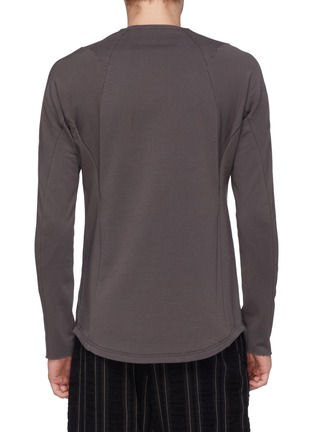 Back View - Click To Enlarge - DEVOA - Slim fit panelled sweatshirt