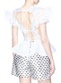 Back View - Click To Enlarge - CECILIE BAHNSEN - 'Maja' ruffle peplum cold shoulder organdy top