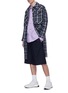 Figure View - Click To Enlarge - THE WORLD IS YOUR OYSTER - Tartan plaid wool twill coat