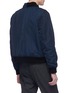 Back View - Click To Enlarge - THE WORLD IS YOUR OYSTER - Slogan appliqué colourblock bomber jacket