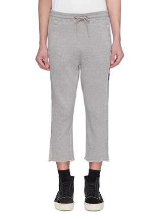 Main View - Click To Enlarge - 72951 - Logo panelled outseam cropped sweatpants