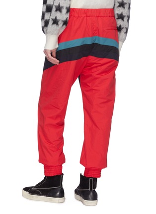 Back View - Click To Enlarge - 72951 - Belted colourblock panel track pants