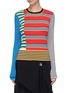 Main View - Click To Enlarge - ENFÖLD - Colourblock stripe rib knit sweater