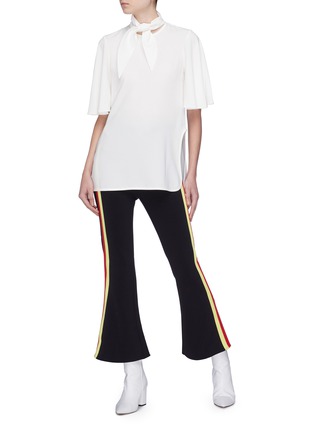Figure View - Click To Enlarge - ELLERY - 'Rivera' stripe outseam flared pants