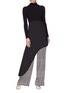 Figure View - Click To Enlarge - ELLERY - 'Minimalism' asymmetric drape suiting skirt