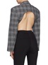Back View - Click To Enlarge - ELLERY - 'Incognito' cutout back check plaid blazer