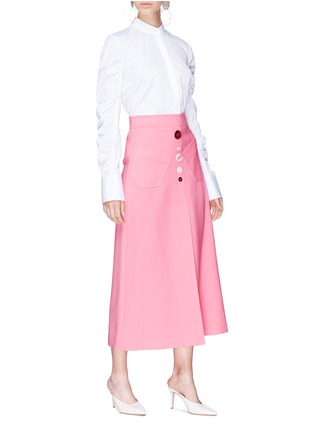 Figure View - Click To Enlarge - ELLERY - 'Aggie' mixed button skirt