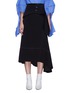 Main View - Click To Enlarge - ELLERY - 'Yale' contrast topstitching drape panel skirt