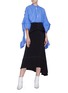 Figure View - Click To Enlarge - ELLERY - 'Yale' contrast topstitching drape panel skirt