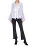 Figure View - Click To Enlarge - ELLERY - 'Deco' bell sleeve ribbon bow stripe peplum top