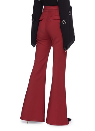 Back View - Click To Enlarge - ELLERY - 'Aalto' contrast topstitching split flared pants