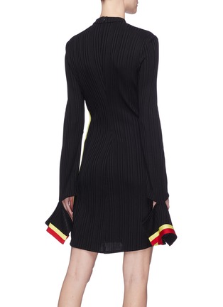 Back View - Click To Enlarge - ELLERY - 'Dada' split sleeve stripe outseam knit dress
